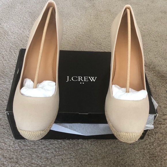 J. Crew Shoes - JCREW NWT canvas espadrille wedge